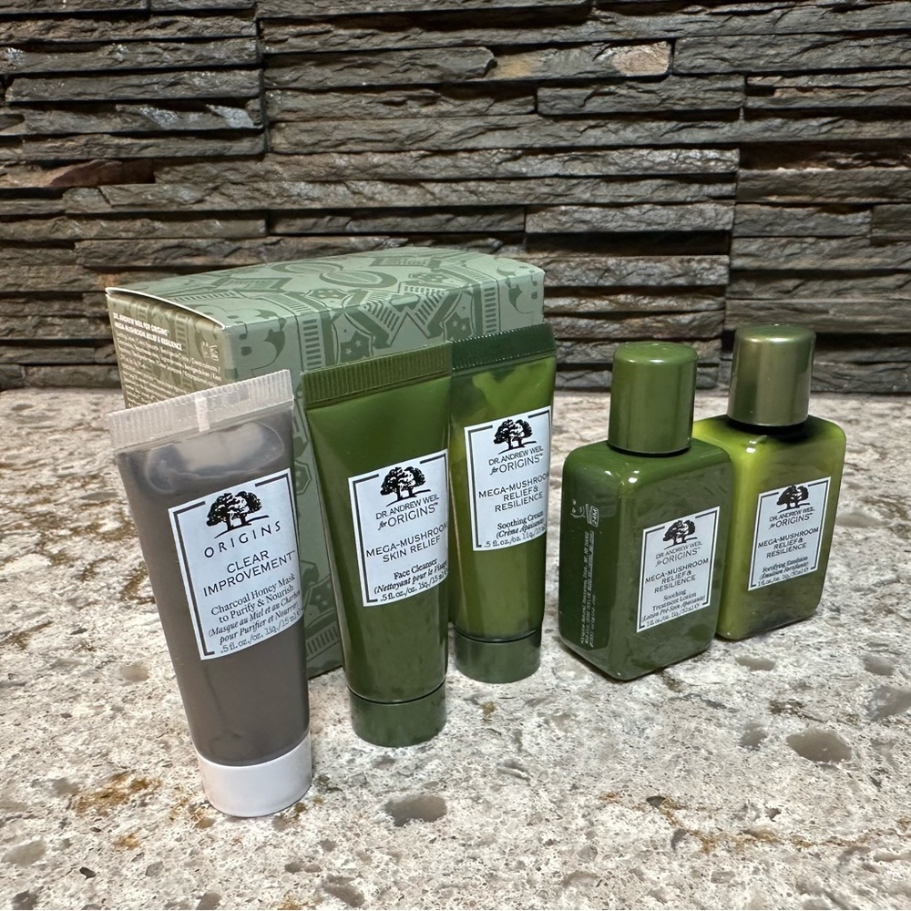 Origins Dr Andrew Weil Mega Mushroom Skincare Line Trial Size Gift Set